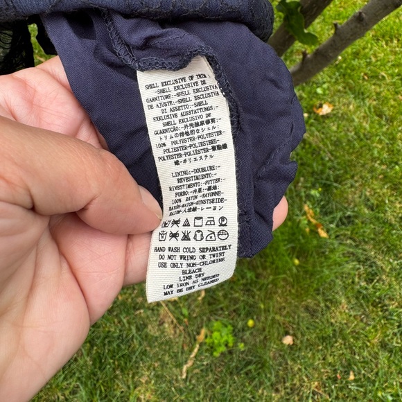 FREE PEOPLE Wherever You Go Black Navy Crochet & Lace Mini Tunic Dress, Sz 12 - Picture 15 of 16